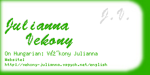 julianna vekony business card